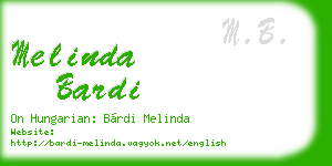 melinda bardi business card